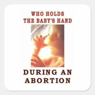 WER DIE HAND DES BABYS HAT QUADRATISCHER AUFKLEBER