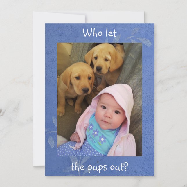 Wer die Jungtiere Gelassen hat - Einladung (Vorderseite)