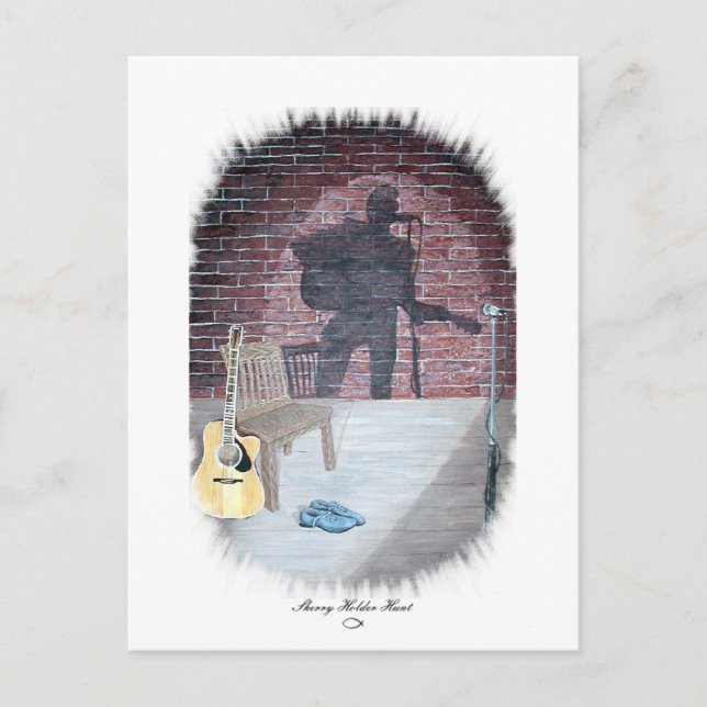 WER DIESE SCHUHE FÜLLEN WIRD POSTKARTE (Vorderseite)