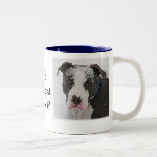 Wer diesen Schneeball warf Zweifarbige Tasse