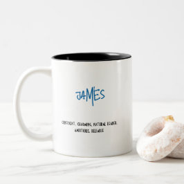 Wer du bist Tasse! Zweifarbige Tasse