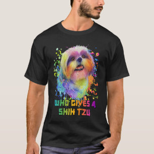 Wer ein schiitisches Tzu Dog Tier Pun Pets Animal T-Shirt