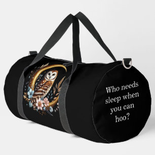 Wer ein schläfendes Owl-Design braucht Duffle Bag