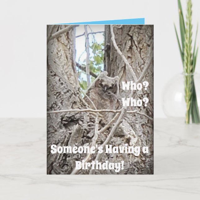 Wer eine Geburtstagskugel in Bäumen hat Karte (Vorderseite)