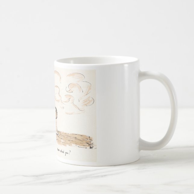 "wer fragte Sie? " Kaffeetasse (Rechts)