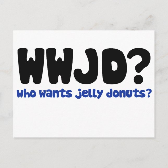 Wer Gelee will, Donuts Postkarte (Vorderseite)