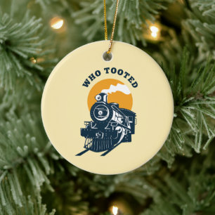 Wer getootet hat, Triebfahrzeugführer und Triebzug Keramik Ornament
