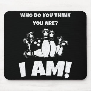 Wer glaubst du, ich bin Vintager Bowling? Mousepad