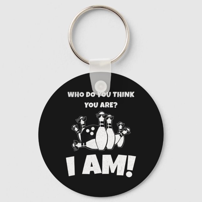 Wer glaubst du, ich bin Vintager Bowling? Schlüsselanhänger (Vorderseite)