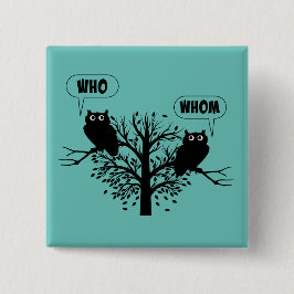 Wer Grammar Owls English Style Spaß Button