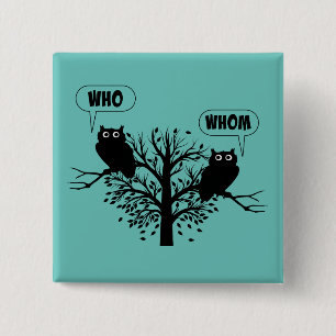 Wer Grammar Owls English Style Spaß Button