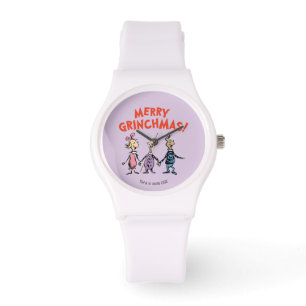 Wer hält Händchen Frohe Grinchmas Armbanduhr