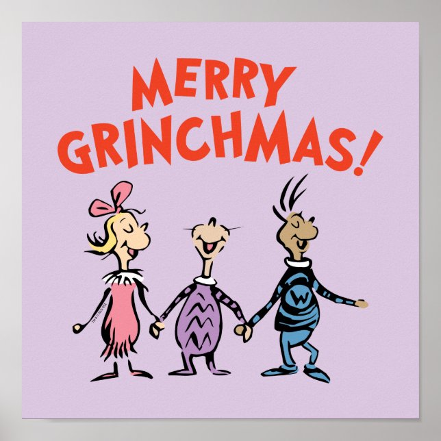 Wer hält Händchen Frohe Grinchmas Poster (Vorne)