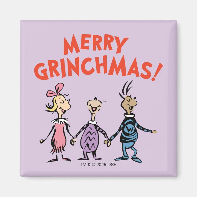 Wer Händchen hält, frohe Grinchmas Magnet (Vorne)