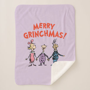Wer Händchen hält, frohe Grinchmas Sherpadecke