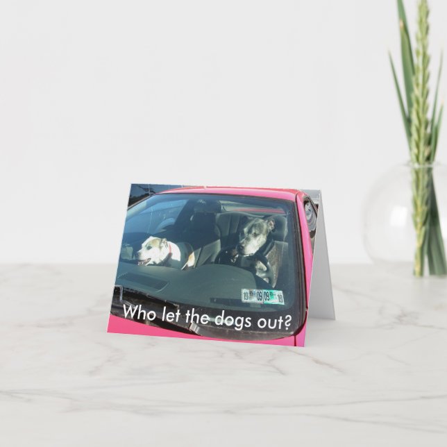 Wer hat die Hunde gelassen? Mitteilungskarte (Vorderseite)