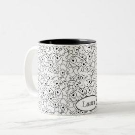 Wer hat die Hunde gelassen? Zweifarbige Tasse