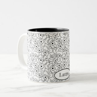 Wer hat die Hunde gelassen? Zweifarbige Tasse