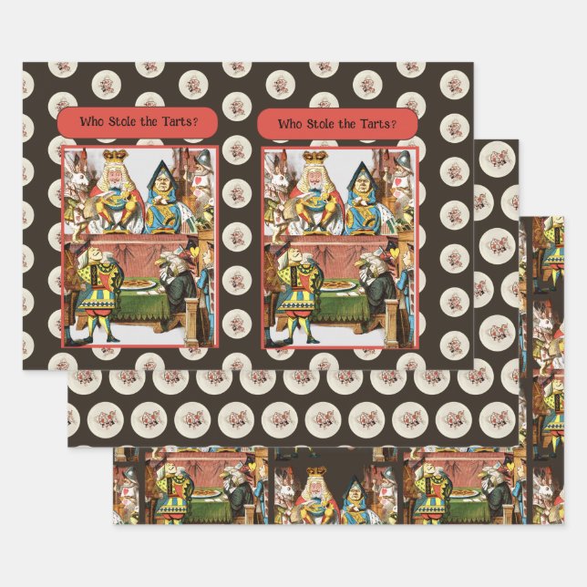 Wer hat die Tarts gestohlen? King Queen Geschenkpapier Set (Set)