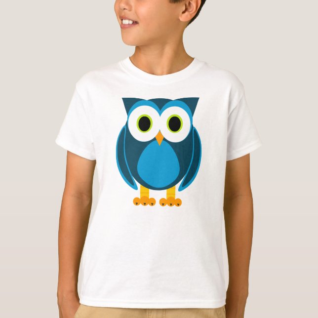 Wer? Herr Owl Cartoon T-Shirt (Vorderseite)
