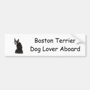 Wer ich Boston-Terrier-HundeAutoaufkleber Autoaufkleber