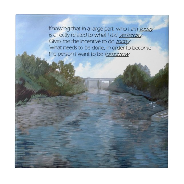 Wer ich heute bin Inspiration Fliese (Vorderseite)