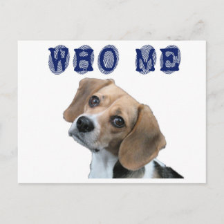 Wer ich Hundefingerabdruck Postkarte