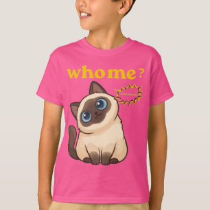 Wer, ich? Ich hatte Hunger – Lustiges süßes Katze T-Shirt