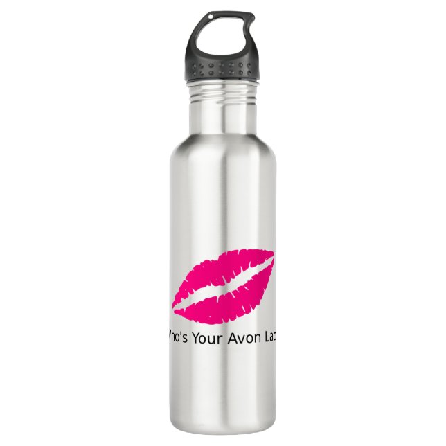 Wer Ihre Avon-Dame Lips ist Edelstahlflasche (Vorderseite)