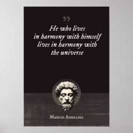 Wer in Harmonie mit sich lebt, lebt in Poster