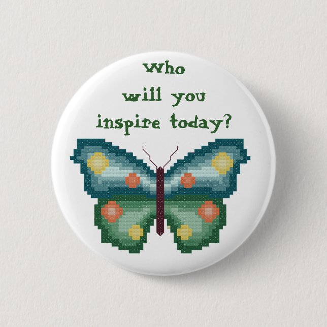 Wer inspirieren Sie heute? Button (Vorderseite)