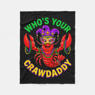 Wer ist crawdaddy crawfish narr perlen mardi gras fleecedecke