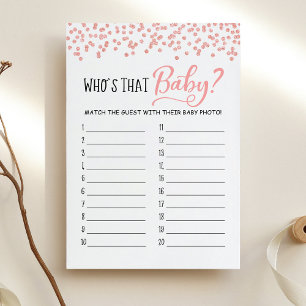 Wer ist das Baby da? Game Baby Dusche Party Card Einladung