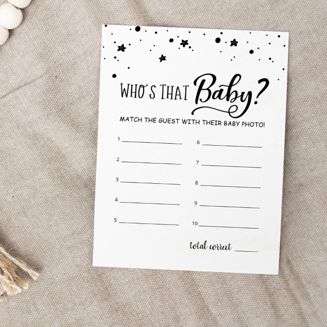 Wer ist das Baby da? Game Baby Dusche Party Card Einladung (Von Creator hochgeladen)