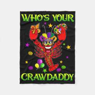 Wer ist dein Crawdaddy Crawfish Jester Beads Lusti Fleecedecke