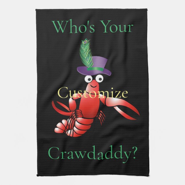 Wer ist dein Crawdaddy? Thunder_Cove Geschirrtuch (Vertikal)