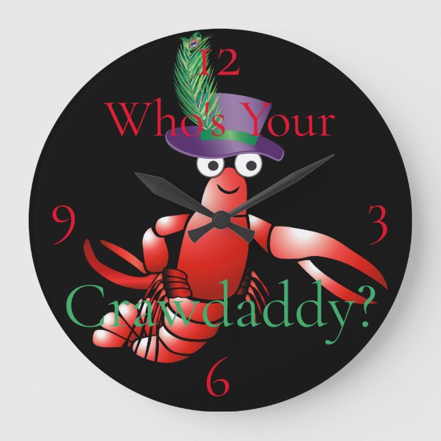 Wer ist dein Crawdaddy? Thunder_Cove Große Wanduhr (Vorderseite)