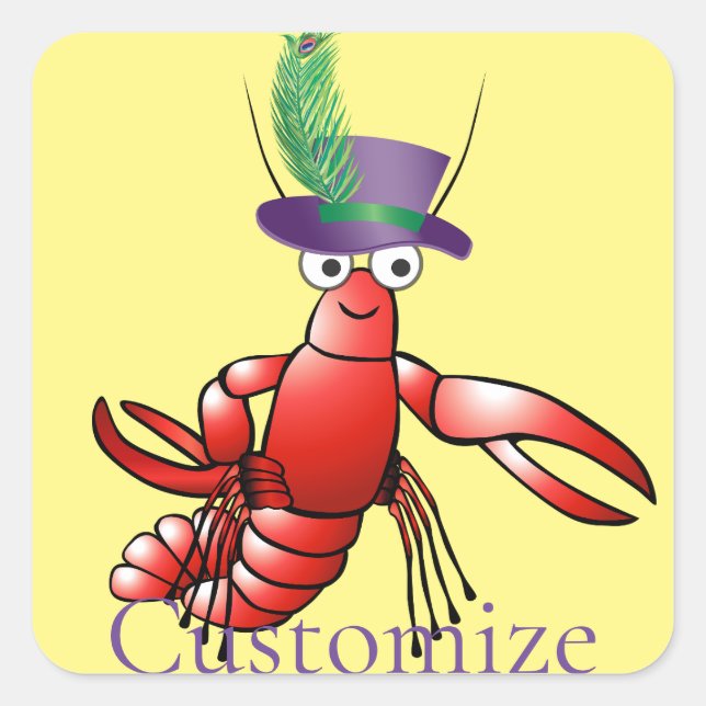 Wer ist dein Crawdaddy? Thunder_Cove Quadratischer Aufkleber (Vorderseite)