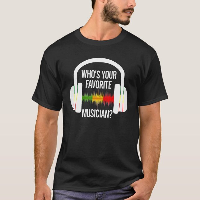 Wer ist dein Lieblingsmusiker-Eisbrecher-Headphone T-Shirt (Vorderseite)
