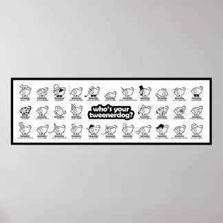 Wer ist dein Tweenerdog? Design #1 Poster