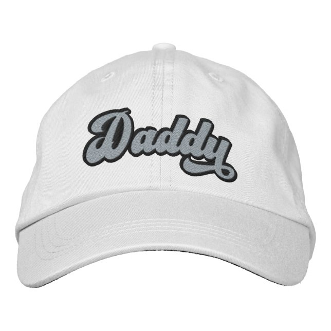 Wer ist der Daddy  Bestickte Baseballkappe (Vorderseite)