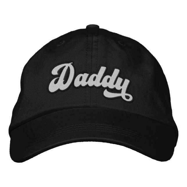 Wer ist der Daddy  Bestickte Baseballkappe (Vorderseite)