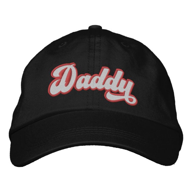 Wer ist der Daddy  Bestickte Baseballkappe (Vorderseite)