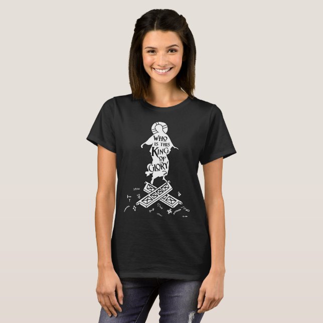 Wer ist dieser König des Ruhmes? Orthodoxes Pascha T-Shirt (Vorne ganz)