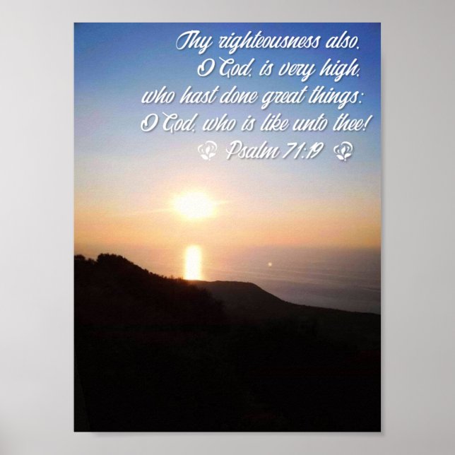 Wer ist dir gleich, o Gott Poster (Vorne)