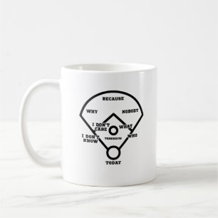Wer ist erstes eingeschaltet? Baseball-Diamant, Kaffeetasse
