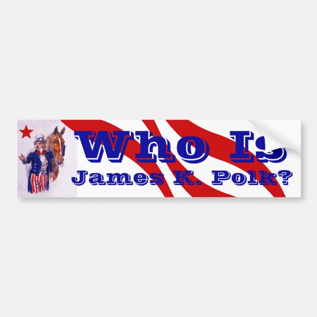 Wer ist James K. Polk? Geschichtsdunkles Autoaufkleber (Vorne)