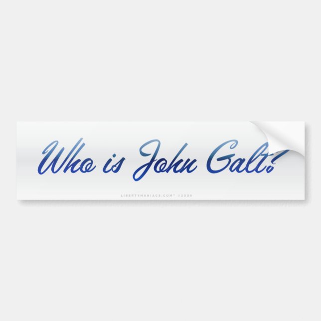 Wer ist John Galt? Autoaufkleber (Vorne)