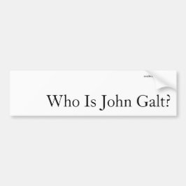 Wer ist John Galt? Autoaufkleber
