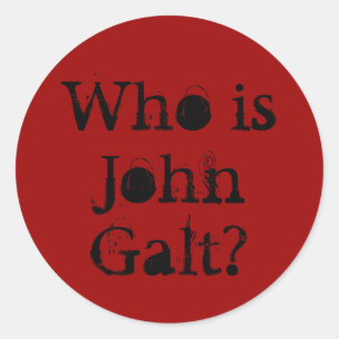 Wer ist John Galt? Runder Aufkleber